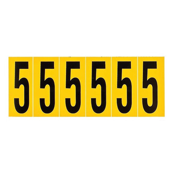 Brady NumberLabel,Vinyl,3-1/2inH,1-1/2inW 1550-5
