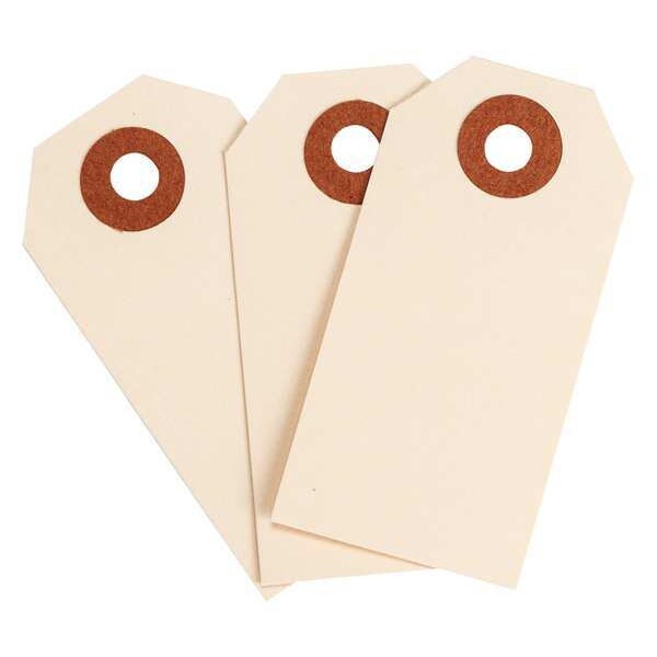 Blank Shipping Tag, Cardstock, 2-3/4" H x 1-3/8" W, Manila, Rectangle, 1000 PK