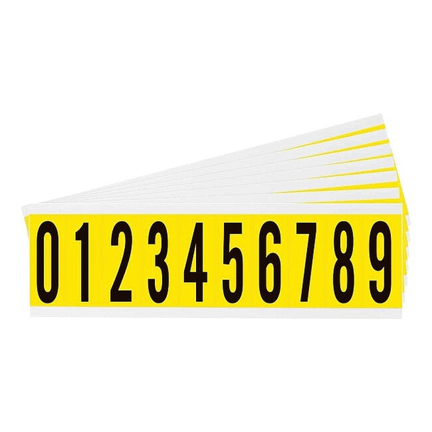 Brady NumberLabelSet,2-1/4inH,7/8inW,PK25 3440-# KIT