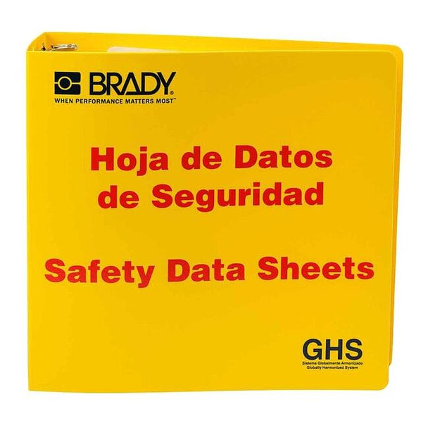 Brady Binder, Right to Know Safety Data Sheet, Height: 11 5/8 in 121186