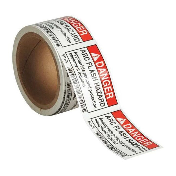 Brady Arc Flash Protection Label,2"H x 3"W,PK100 81105