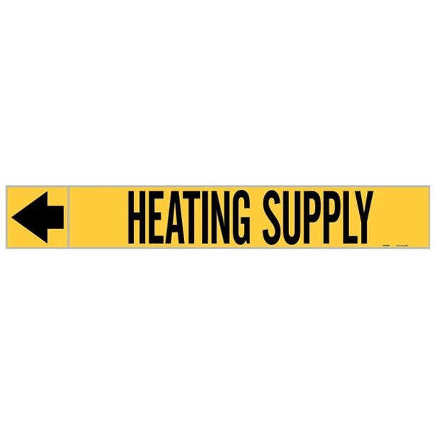 Brady Pipe Marker,Heating Supply,1 In.H 20436