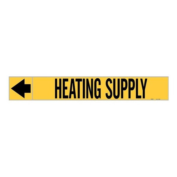 Brady Pipe Marker,Heating Supply,1 In.H 20436