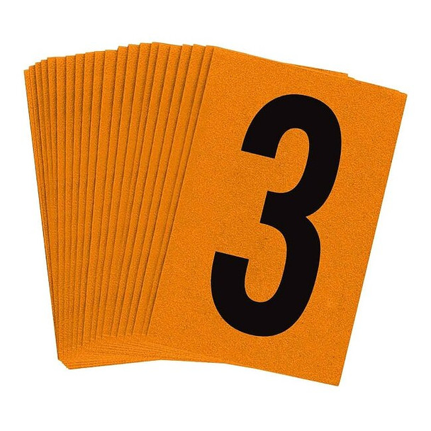 Brady NumberLabel,1-1/2inH,1inW,PK25 5910-3