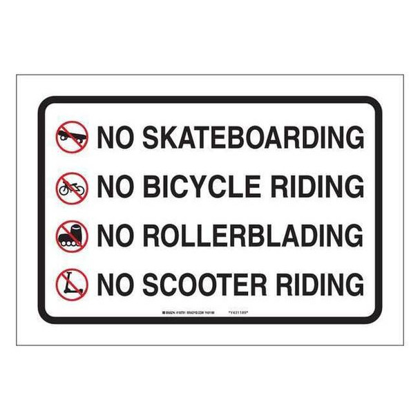 Notice Sign, 14 in Height, 20 in Width, Aluminum, Horizontal Rectangle, English