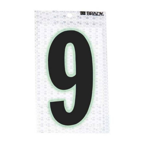 Brady NumberLabel,2-3/8inH,1-1/2inW,PK10 3000-9