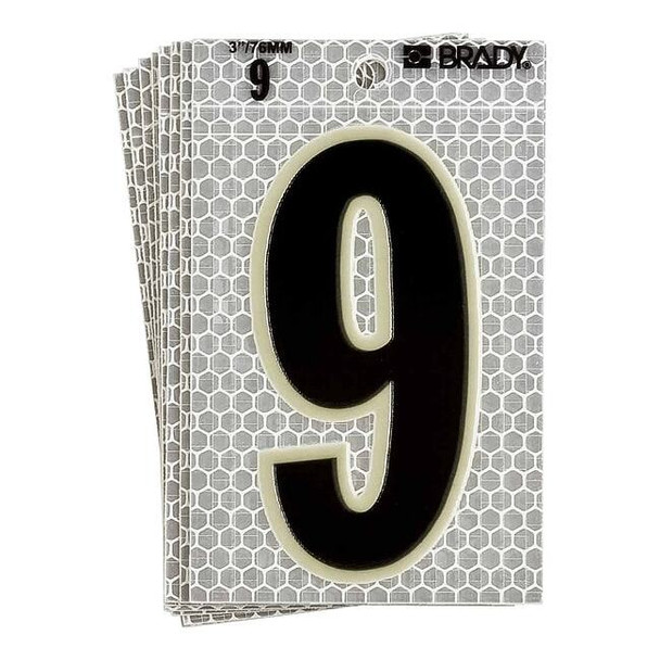Brady NumberLabel,6inH,3inW,PK10 3020-9