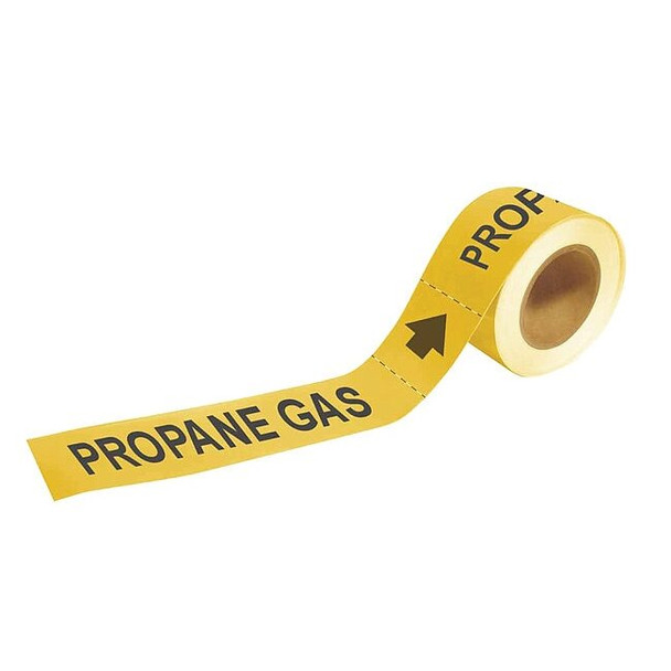 Brady Pipe Marker,Propane Gas,1in H,8in W 20457