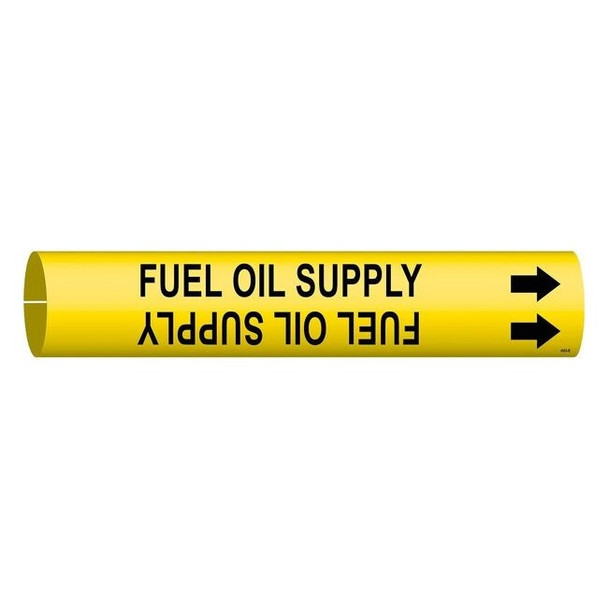 Brady Pipe Mrkr,Fuel Oil Supply,1-1/2to2-3/8In, 4065-B 4065-B