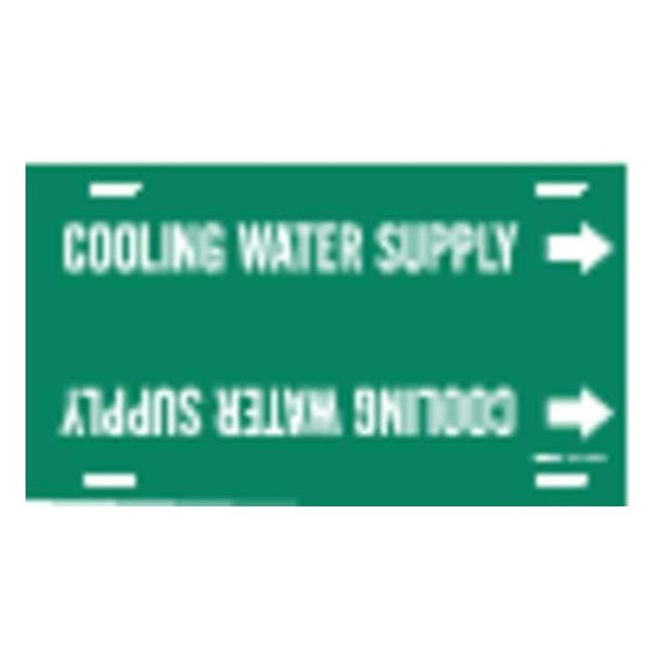 Brady Pipe Mrkr,Cooling Water Supply,8 to9-7/8 4044-G