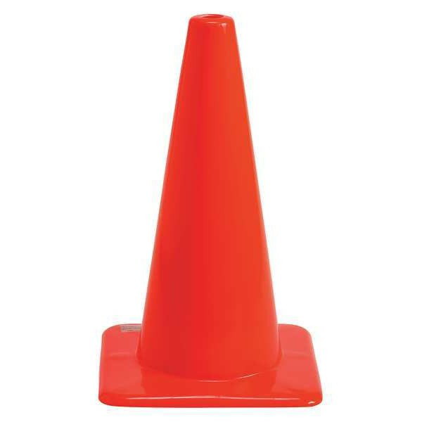 Brady Traffic Cone, Vinyl, Non-Reflective, 18 Height, Orange 80111