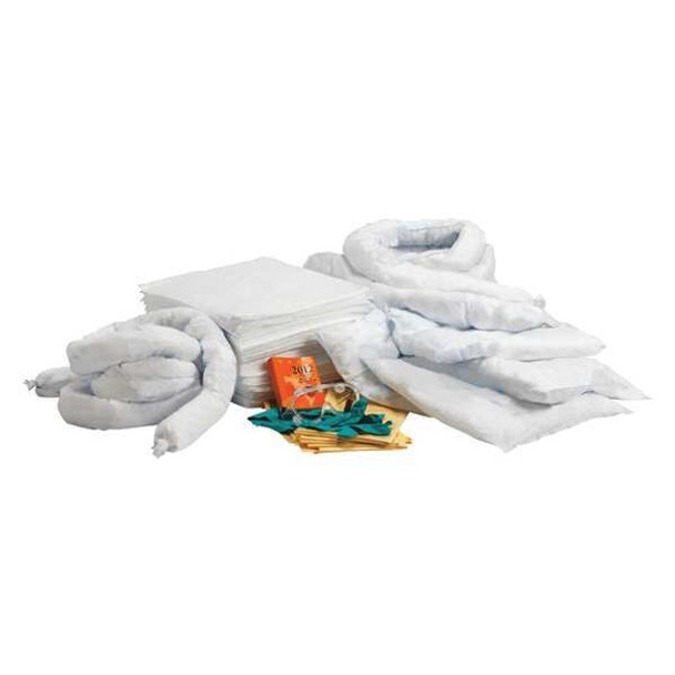 Spill Kit Refill, 32 gal Volume Absorbed per Kit, 55 gal Capacity, Refill