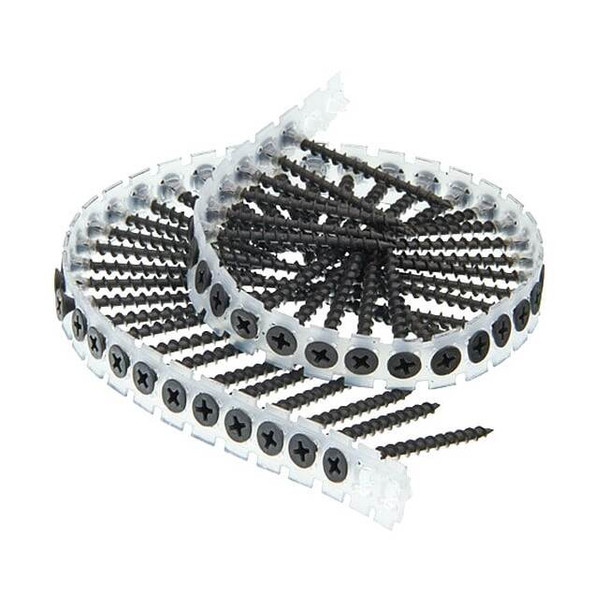 Drywall Screw, No 7 x 2 in, Steel, Flat Head Phillips Drive, 1000 PK