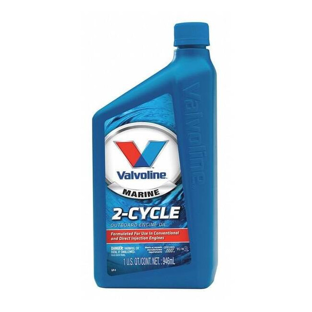 Valvoline Cycle-2 Oil,1 qt. Size,Bottle,Green 822386
