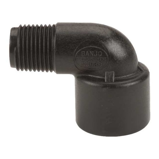 90 Degree Street Elbow, Polypropylene, 1/2", Schedule 80, 300 psi Max Pressure