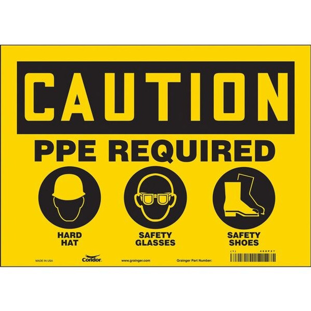 Condor Safety Sign,10 inx14 in,Vinyl 468P27 Condor Safety Sign,10 inx14 in,Vinyl 468P27