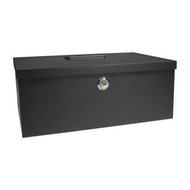 Barska CashBox,Black,Steel,3-3/8inH,7-3/4inW CB11792