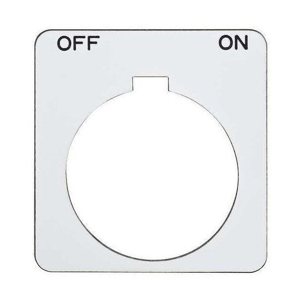 Schneider Electric Legend Plate, Square, Off-On, White 9001KN244WP
