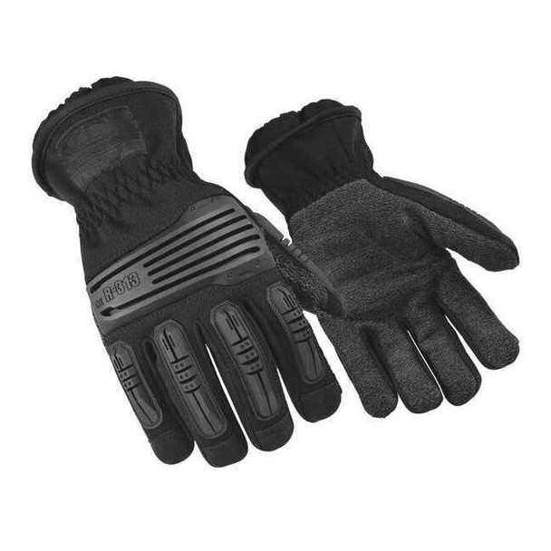 Rescue Gloves, Kevlar(R) Palm, Elastic Cuff, Stealth, Size L