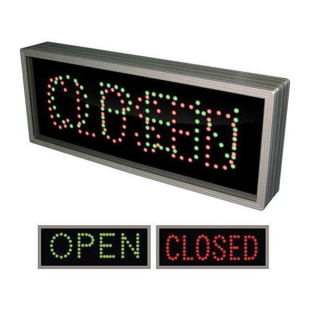 Tapco LED Parking Sign, Open/Closed, Green or Red/Black, 18" W, 7" H 108968