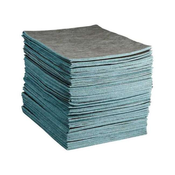 Brady Sorbent Pad, 32 gal, 16 in x 18 in, Universal, White, 100 PK RFDP300