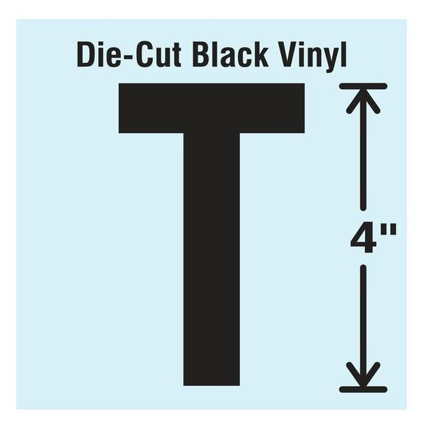 Stranco LetterLabel,Vinyl,4inH,2-1/4inW,PK10 DBV-4-T-10