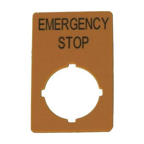 Eaton LegndPlat,EmergencyStp,Blk/Ylw,Rectangle M22-XZK-GB99