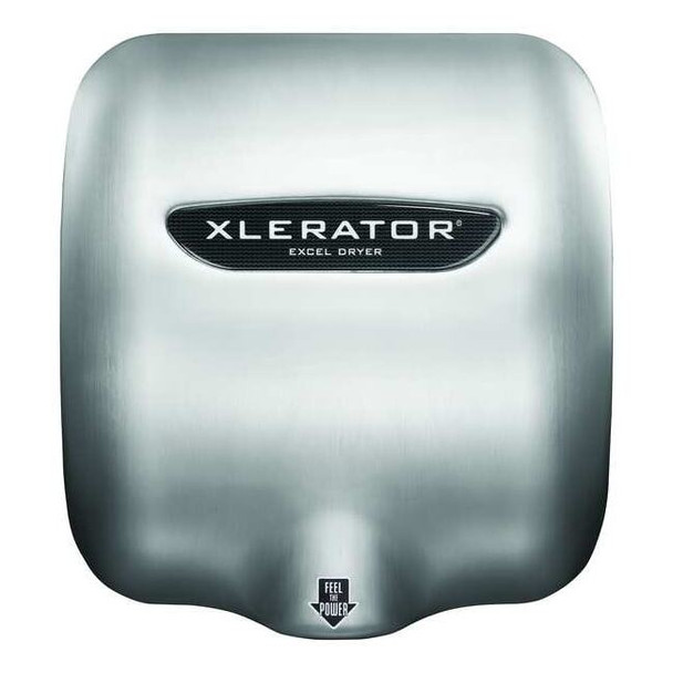 Automatic Hand Dryer, 10 sec Dry, 68 to 76, 208 to 277V AC, Silver, Brushed