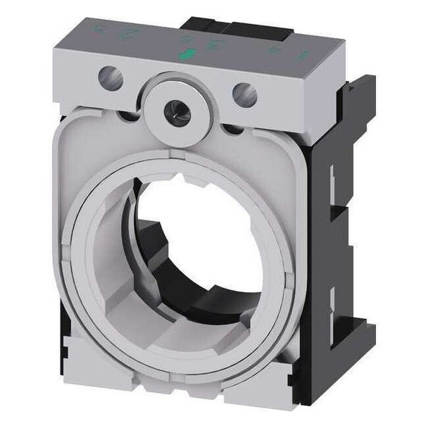 Siemens Holder, 22 mm, Black/Silver 3SU1550-0AA10-0AA0