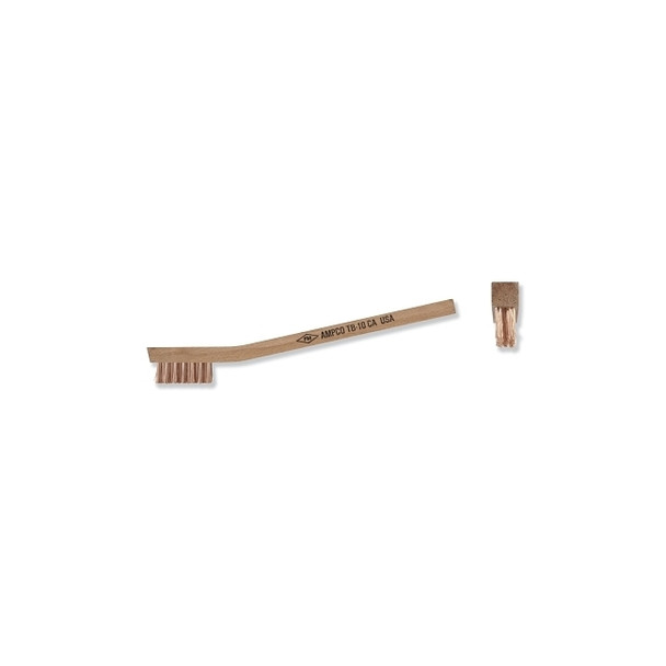 Scratch Brush, 7-7/8 in L, 3 X 7 Rows, Wood Toothbrush Style Handle