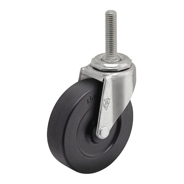 3" X 13/16" Non-Marking Rubber Soft Swivel Caster, No Brake, Loads Up To 110 lb