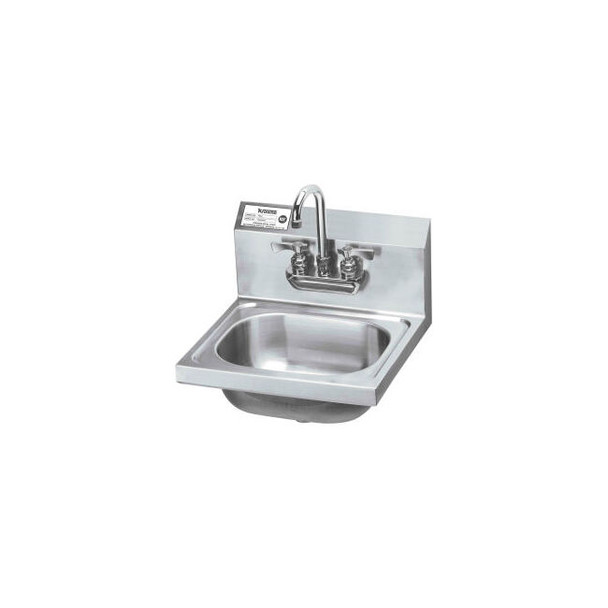 Krowne HS-22 16"" Wide Hand Sink With Heavy Duty Faucet Wrist Handles