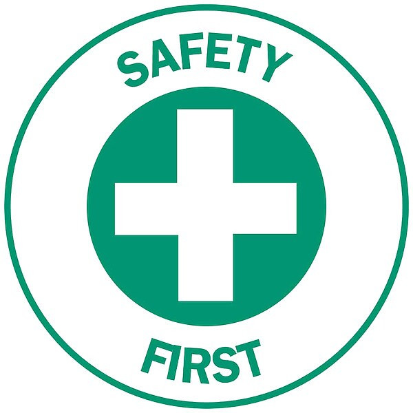 Brady Hard Hat Emblem Label,Green/White, 49581 49581