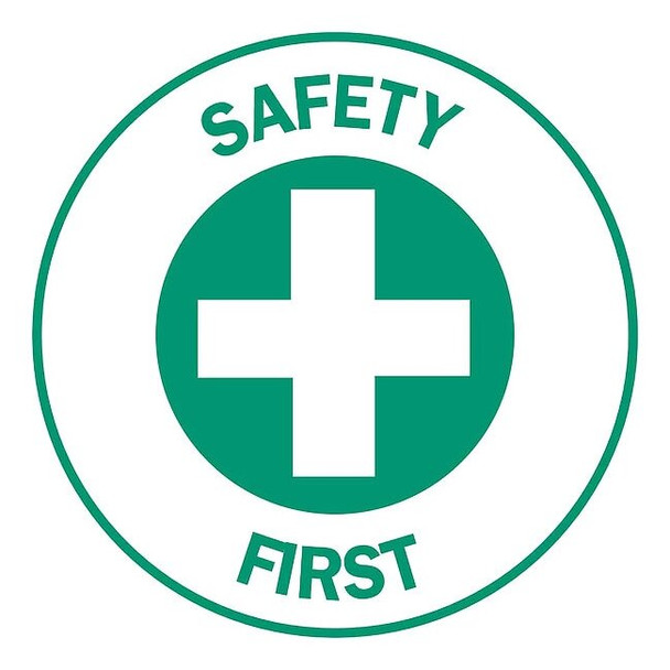 Brady Hard Hat Emblem Label,Green/White, 49581 49581