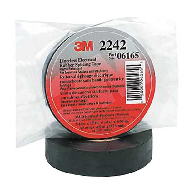 3m ElectricalTape,Black,5ydL,3/4inW,PK24 2242-3/4X15FT