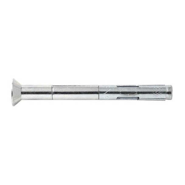 Dynabolt Sleeve Anchor, 3/8" Dia., Flat, Stainless Steel Plain, 50 PK