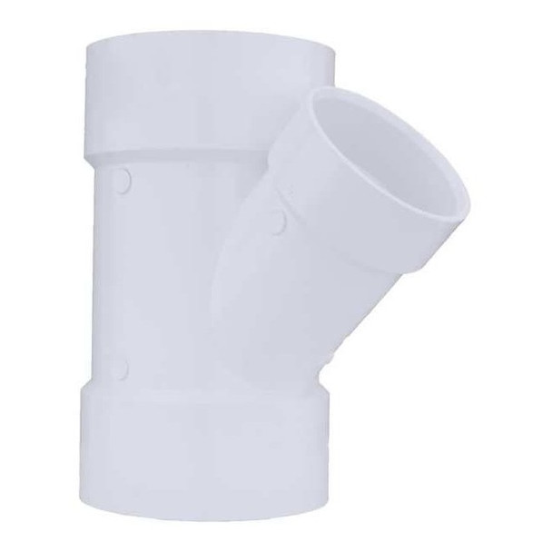Manufacturer Varies PVC Wye, Hub, 6 in x 6 in x 4 in Pipe Size 06137