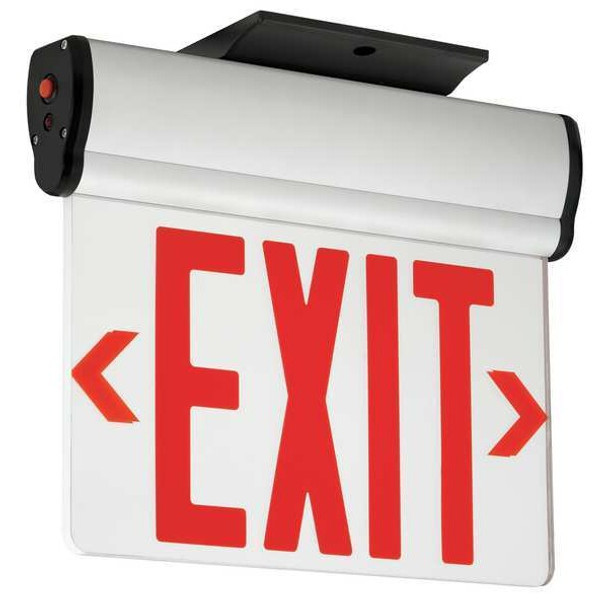 Exit Sign, White, 2 Face(s), LED, Universal Mount, Nickel Cadmium