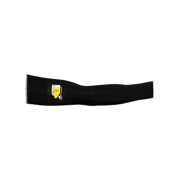 Cut-Resistant Sleeve, Cut Level A4, 18 in Length, Seamless Knit, Black, L,PR