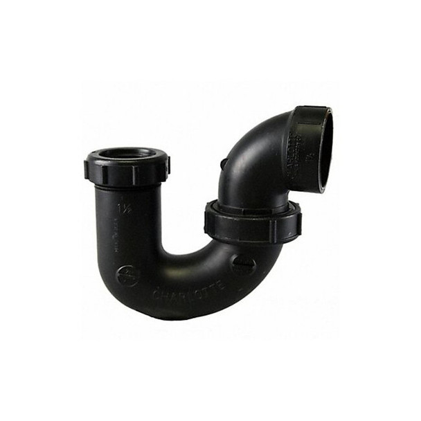 Manufacturer Varies P-Trap W/Union, 1 1/2 x 1 1/4 in, Black 02220
