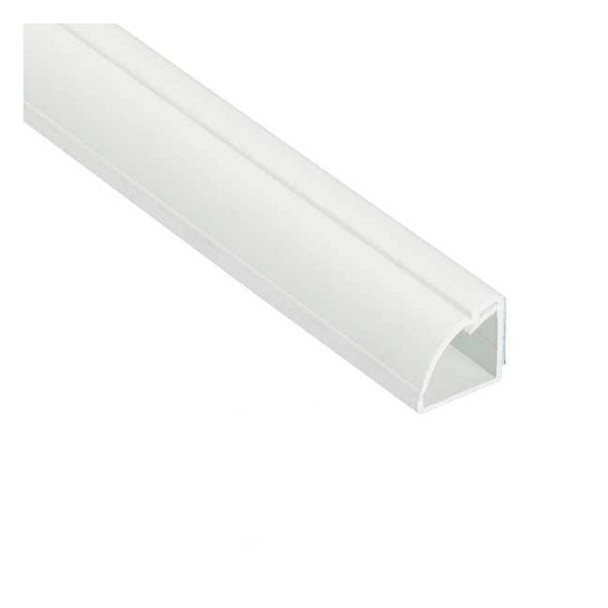 Cable Protector, 7/8 in H, 5 ft L, 7/8 in W, 1 Channel, PVC, White
