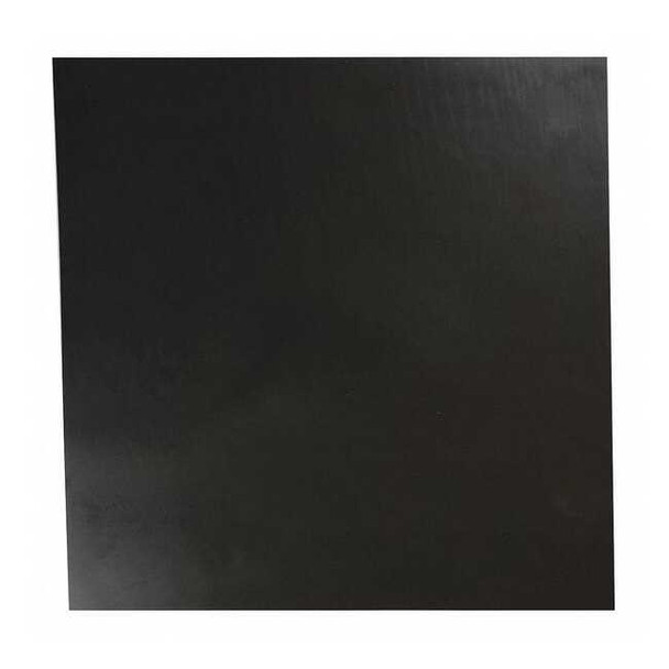 3/16" Comm. Grade Neoprene Rubber Sheet, 12"x12", Black, 60A