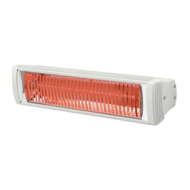 Electric Infrared Heater, 1 Phase, Aluminum, 5120 BtuH, 120V AC 1500 W