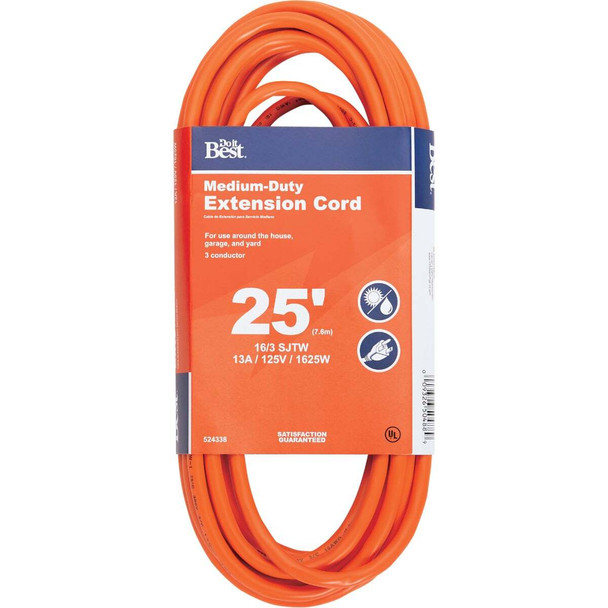Master Electrician 25 Ft. 16/3 Outdoor Extension Cord 02307ME