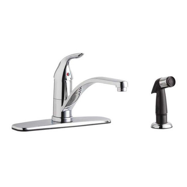 Low Arc Kitchen Faucet, Manual, 8" Mount, 2 Hole Commercial