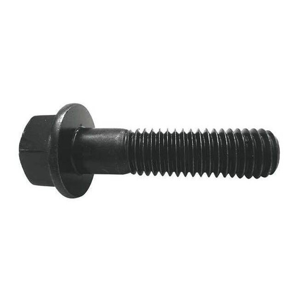 Grade 8, 3/8"-16 Flange Bolt, Plain Steel, 2 in L, 25 PK