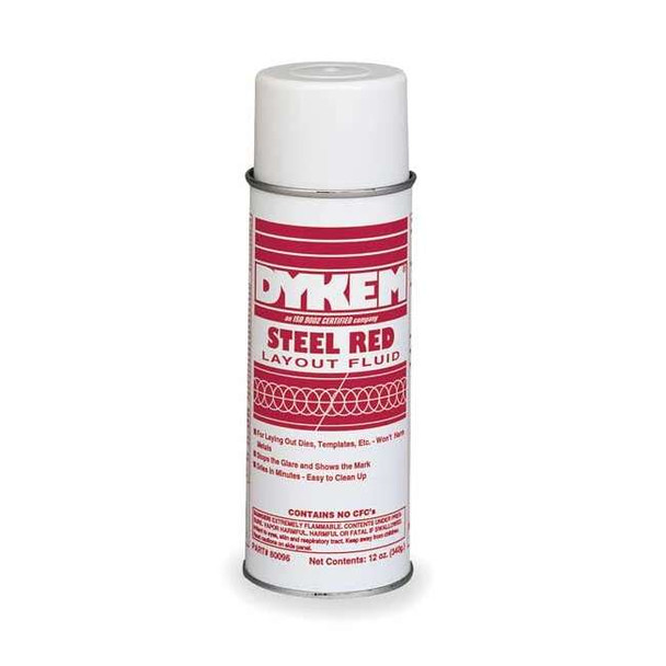 Dykem Layout Fluid,Red,12 oz.,Bottle 80096