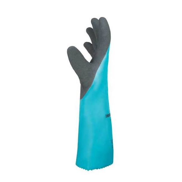 Flextril Chemical Resistant Gloves, Nitrile, 12 3/4 in L, 1.7 mm, Green, S, 1 PR