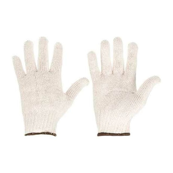 Condor Knit Gloves, Cotton/Polyester, Uncoated, Knit, Beige, S, 1 PR 60VY34