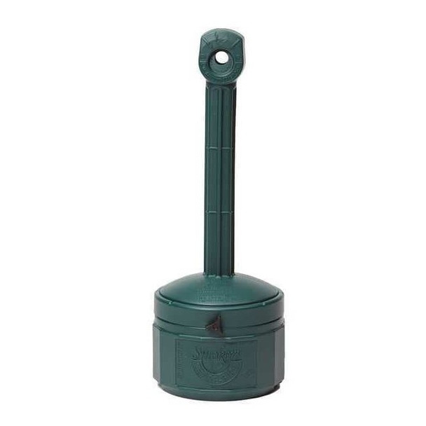 Justrite Smokers Cease-Fire Cigarette Receptacle, 1 gal., Green 26806G